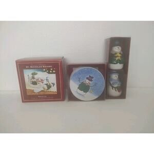 St. Nichols Square, Salt and Pepper Shaker, Coasters, Dip Mix Set, New Open Box